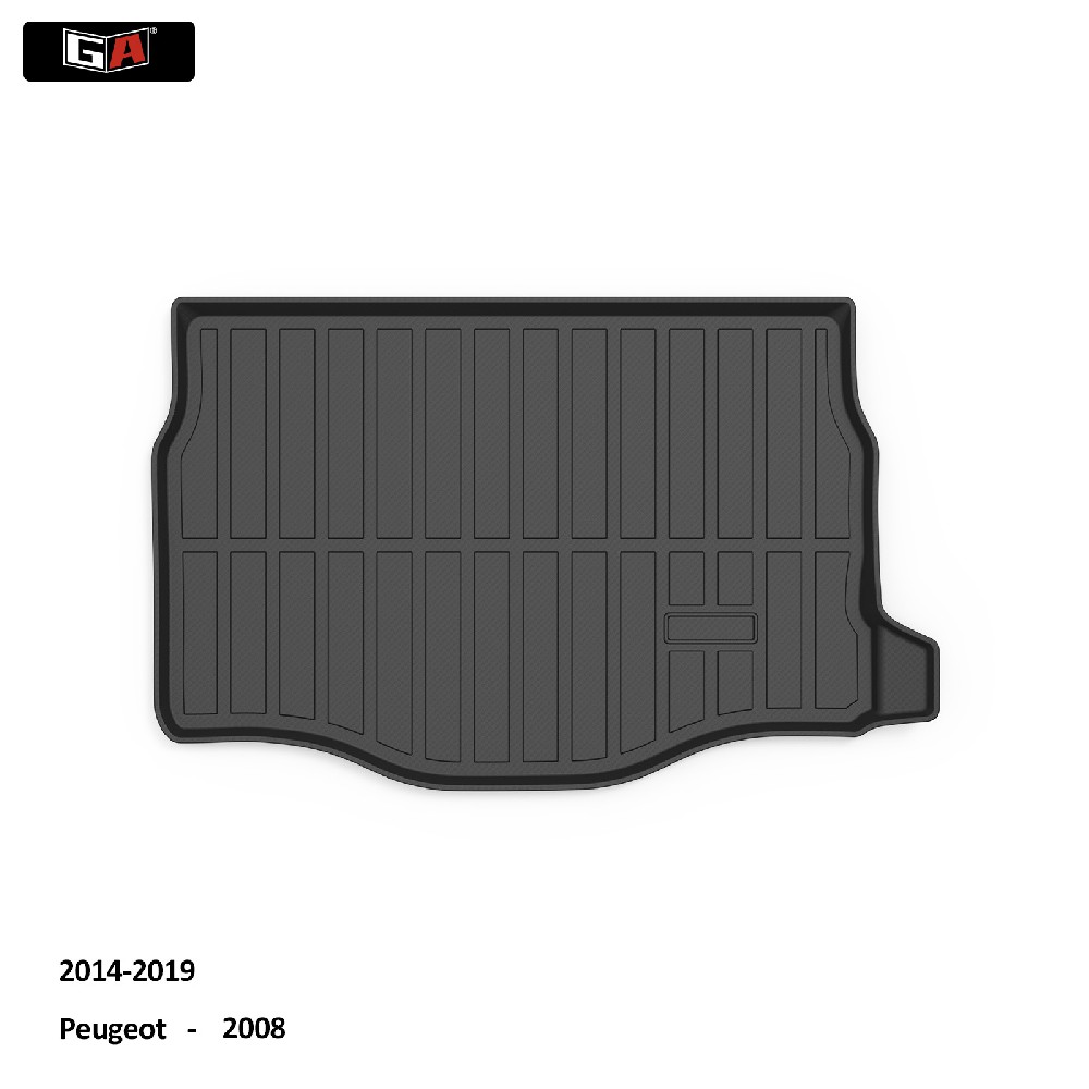 GA Wholesale Custom Car Trunk Mat 3D  Waterproof TPE Car Boot Mat for Peugeot 2008
