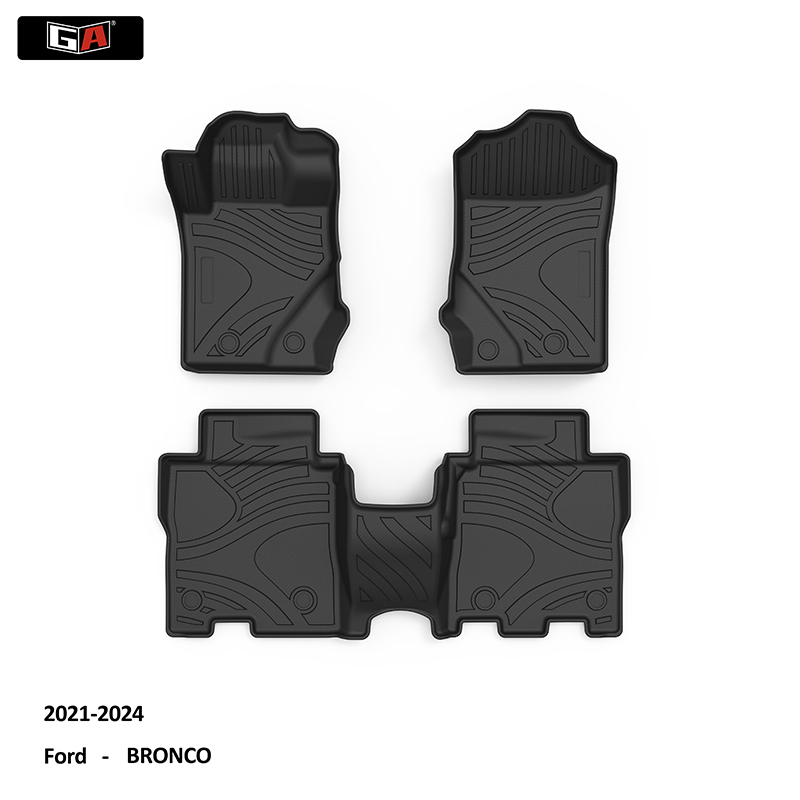 Custom Car Floor Mats Full Set Front Rear Foot Mat Waterproof  Anti-slip for Ford