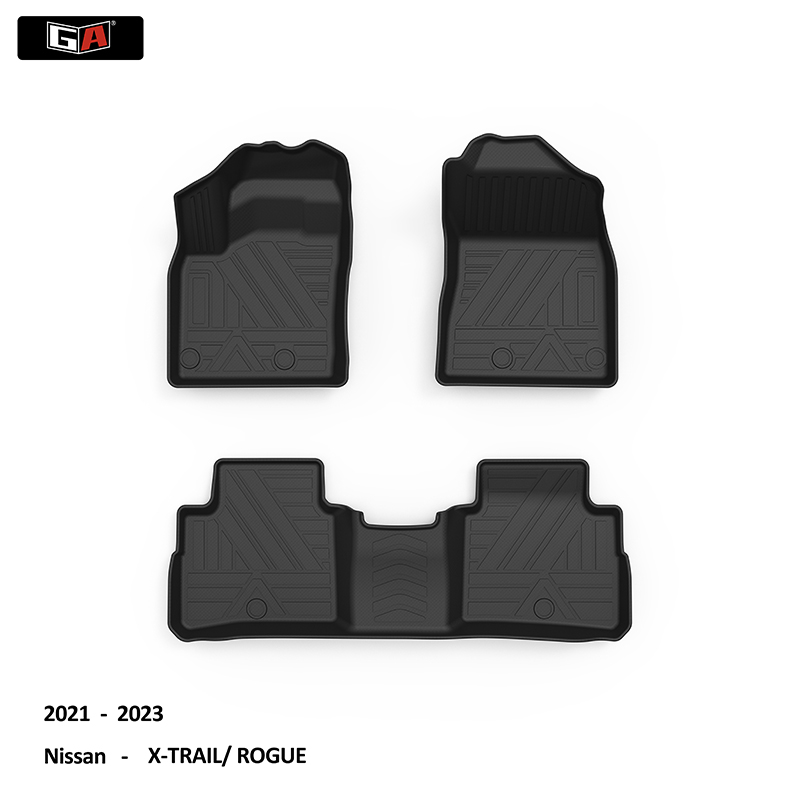 TPE Car Carpet Floor Mats for Nissan  X-TRAIL/ ROGUE 2021-2023  All Weather 3D Car Mat