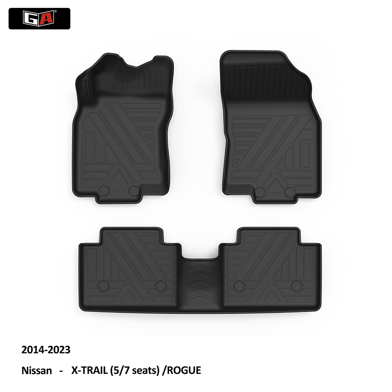 TPE 3D Black Car Mat Non Skid Perfect Fit Car Foot Mat for Nissan