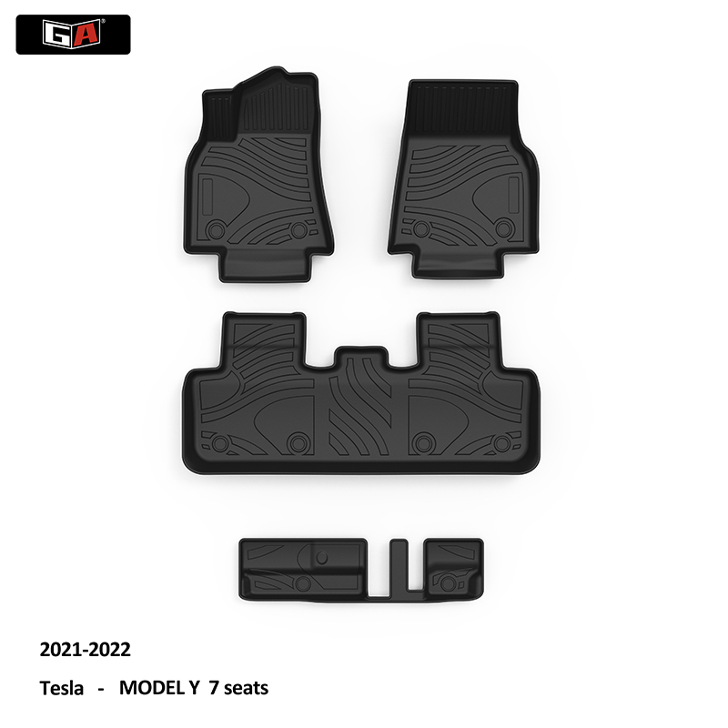 All Weather Car Mat Custom Waterproof Car Floor Mat TPE Foot Mats for Tesla