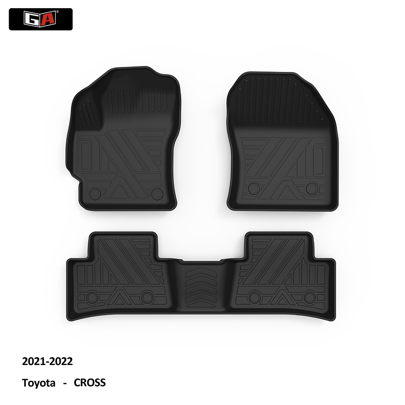 TPV Car Floor Mat Anti Slip Custom TPE 3D Foot Mat Washable Car Carpet Use for Toyota