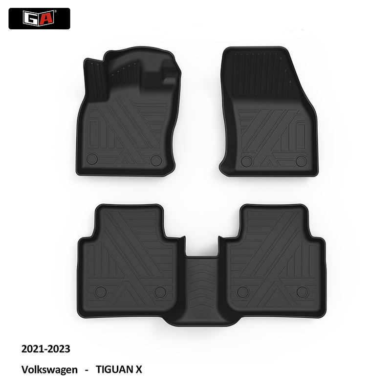100% Non Skid TPE Car Mat for Volkswagen TIGUAN X 2021-2023  Custom Car Foot Mat