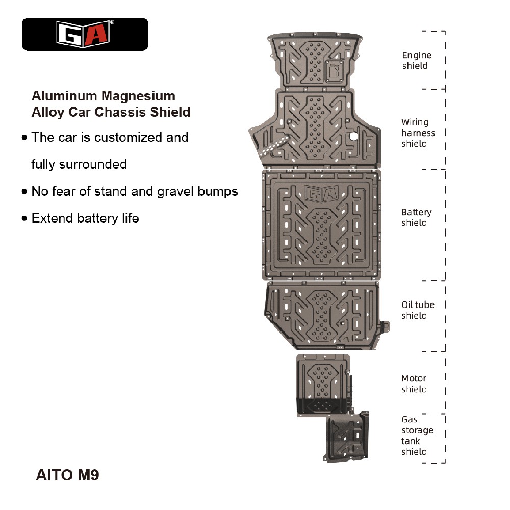Aluminum Magnesium Alloy Car Chassis Shield for AITO M9