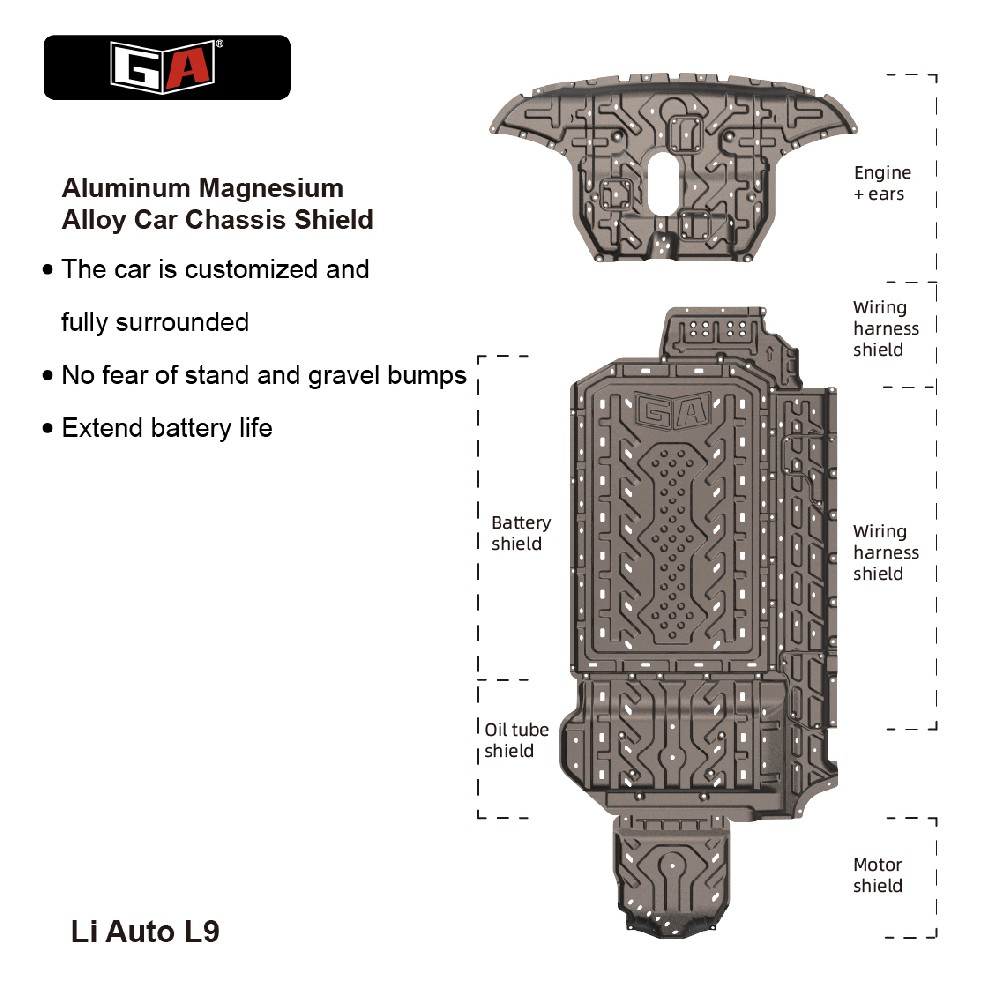 Aluminum Magnesium Alloy Car Chassis Shield for Li Auto L9