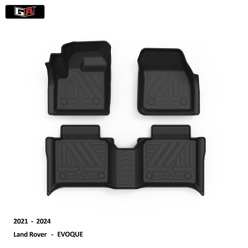 GA Full Set Custom All Weather TPE Car Foot Mats for Land Rover  EVOQUE Black Car Mat