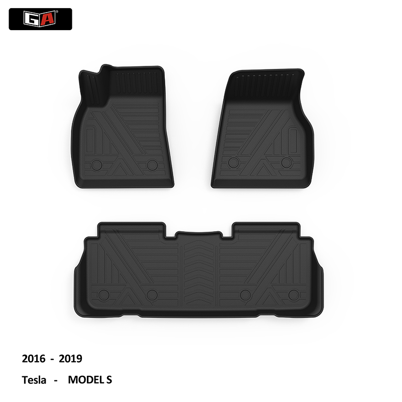 GA Hot Sale 3-Piece TPE Car Floor Foot Mat Non-toxic and Odorless Fit for Tesla