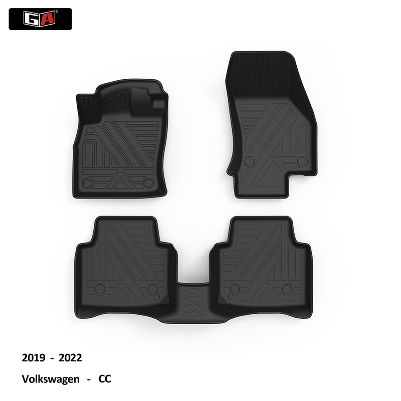 GA 3D Odorless Waterproof TPE Car Mats Car Foot Liner   for Volkswagen CC 2019-2022