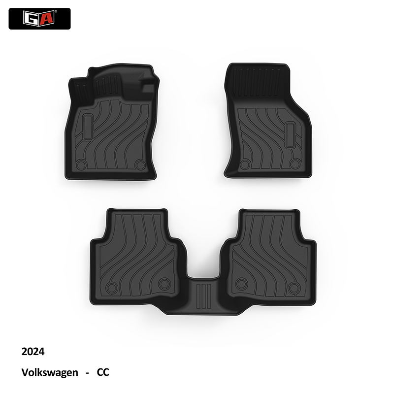 GA Promote All Weather Car Mats Car 5d Foot Mat TPE Durable for Volkswagen CC 2024