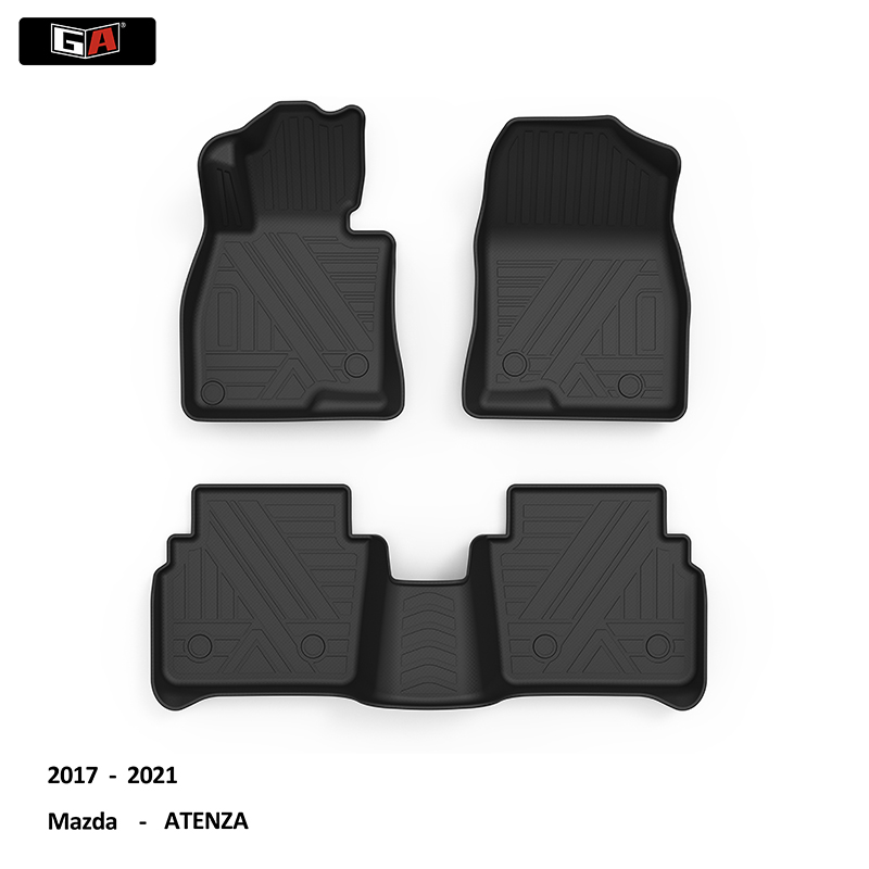 Hot Sale 3Pcs Car Mat Auto Accessories Wholesale Custom Non Skid Car Floor Mats for Mazda