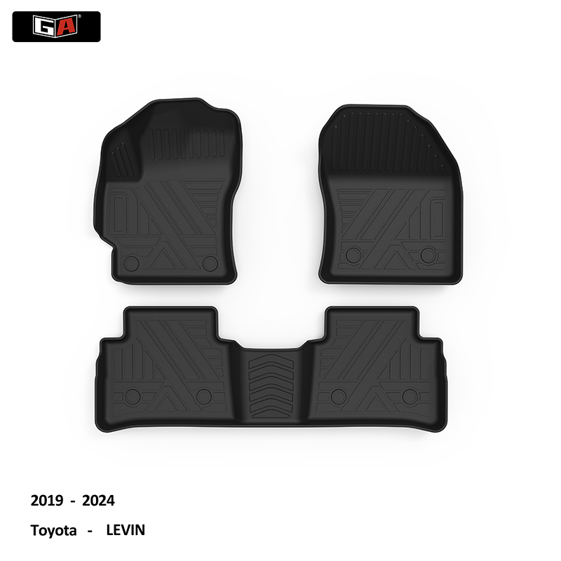 GA Customized Size Car Floor Mats 3d All Weather TPE Auto Foot Mats Car Accessories for Toyota