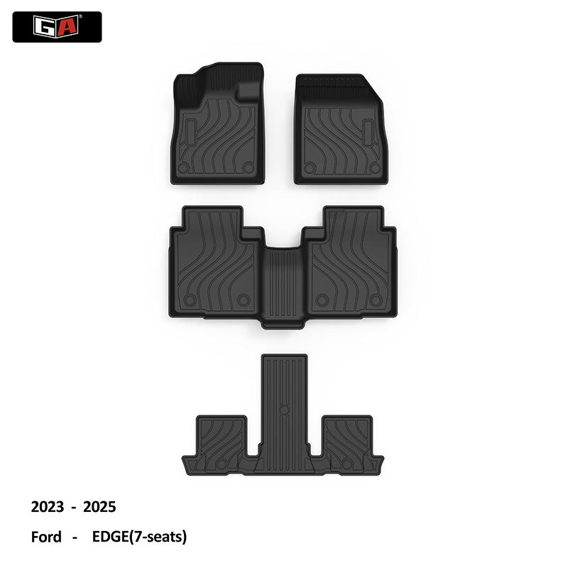 GA Wholesale Custom TPE 3D Car Mat for Ford EDGE (7-seats) 2023-2025 Durable Fit Car Floor Mat