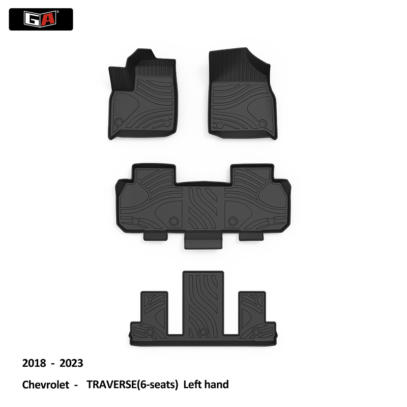 High Quality TPE Car Mats for Chevrolet TRAVERSE All Weather 3D Car Floor Mat