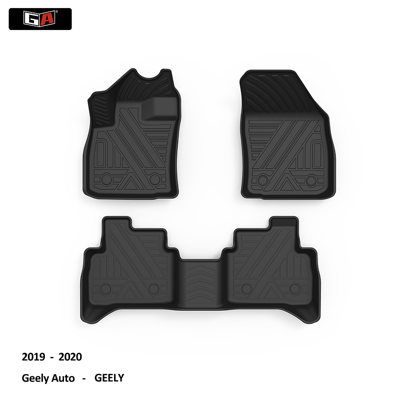 GA Custom Auto Accessories 3 Pcs 3D Luxury TPE Car Floor Mat for Geely Car Mat