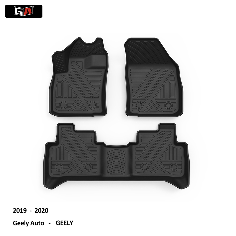 GA Factory Price 3 Pieces TPE Car Floor Mats 3D Car Foot Mat for Geely Xingyue