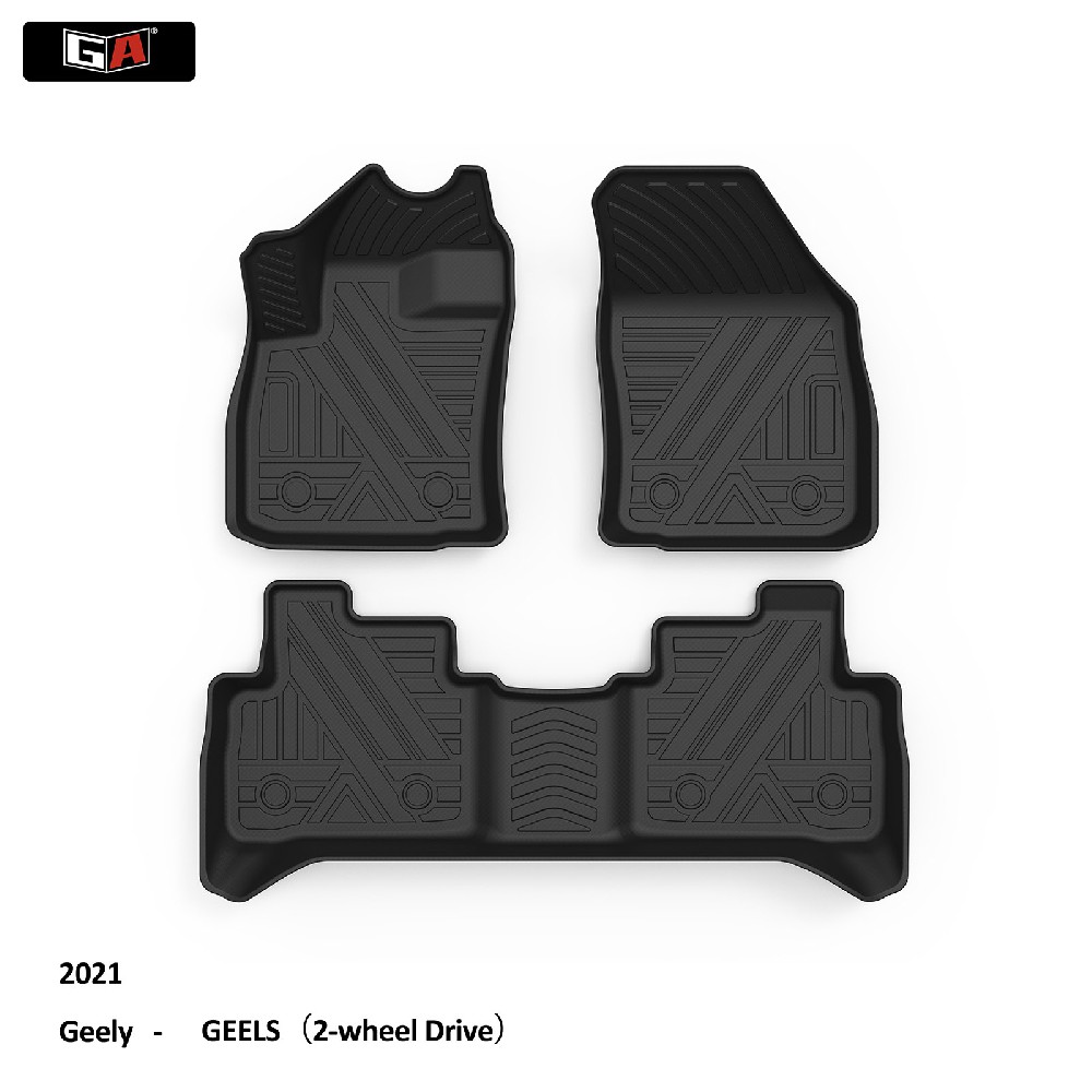 Easy to Clean Car Mat Universal 3 Pcs Colorful Black TPE Custom Car Floor Mats for Geely GEELS