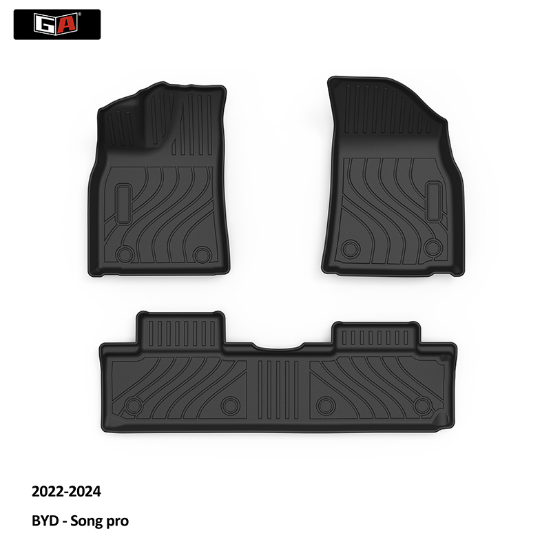 GA Hot Sale 3Pcs Car Floor Carpets Foot Mat Waterproof TPE Car Mat for BYD