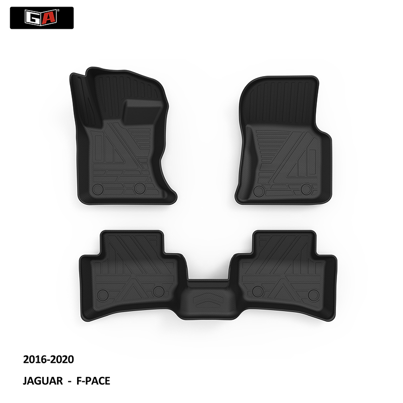 GA Gorgeous quality Car Mat for JAGUAR-F-PACE 2016-2020 TPE Black Foot Rest Pads