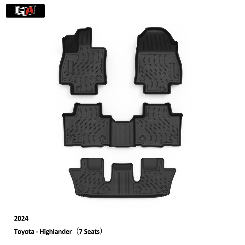 Comtom Car Mat 3D TPE Odorless Car Carpets Floor Matting for Toyota Highlander