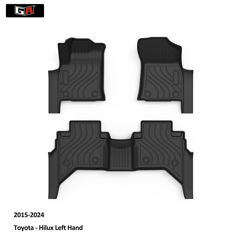 Best Selling All Weather 3d Tpe Car Floor Mats for Toyota Hilux Foot Eco-friendly Car Mats