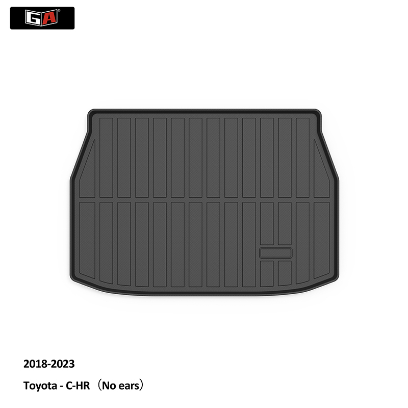 GA Car Floor Mats & Cargo Liner TPE Rear Trunk Mat Set for Toyota C-HR（No ears）
