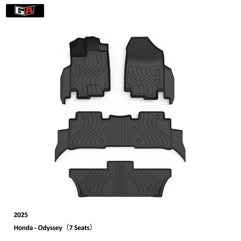 Best Quality 3D TPE Car Mat Anti-slip Car Floor Mat Eco-friendly for 2025 7 Seats Honda Odyssey