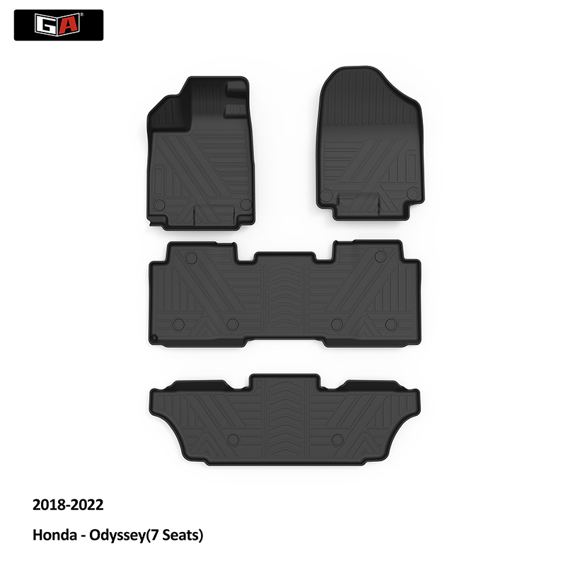 GA Car Floor Foot  Mat Druable Eco-friendly Car Carpet for 2018-2022 Honda 7Seats Odyssey