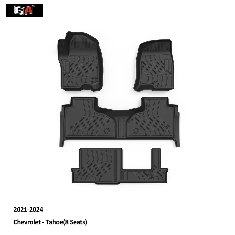 Dedicated Car Mats for 8 Seats Chevrolet Tahoe  2021-2024 Eco-friendly Car Foot Mat Interior