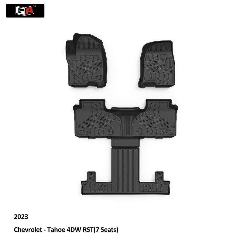 Luxury Car Floor Mat Car Carpet Pad for 7 Seats Chevrolet Tahoe 4DW RST 2023 Anti-slip Protect Mats