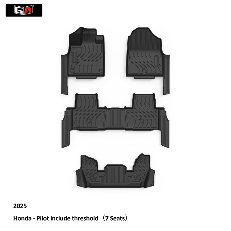 GA 4 Pcs Waterproof Foot Floor Mat Auto Interior  Car Mat for 7 Seats 2025 Honda Pilot