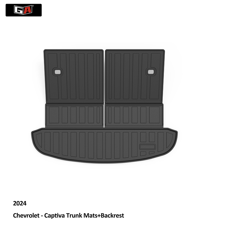 Luxury Backrest Mat Car Trunk Mat for 2024 Chevrolet Captiva Eco-friendly Cargo Mat
