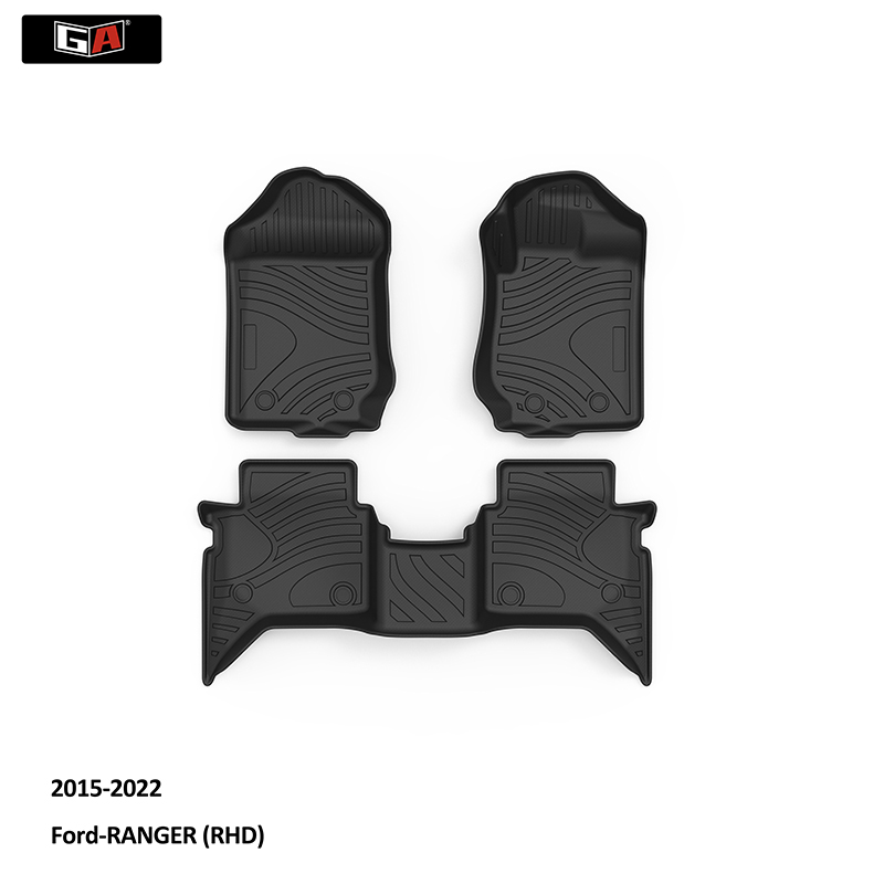 Suitable for Ford RANGER Car Mat 3D TPE Car Floor Foot Mat Eco-friendly Anti-slip Car Pads