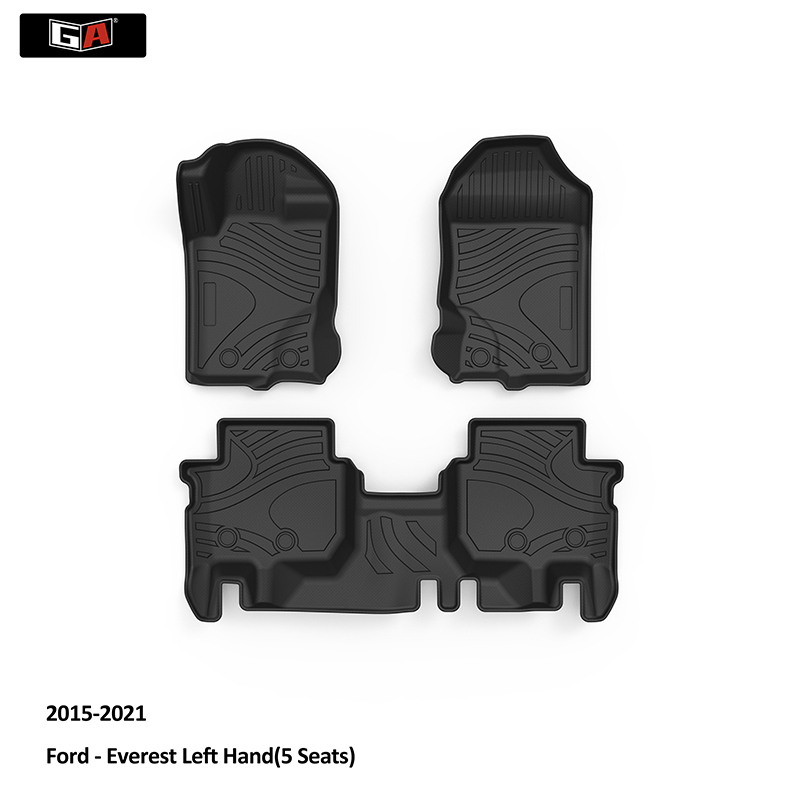 For Ford Everest Car Mats Cargo Liner & Foot Luggage Trunk Mat TPE Material Custom Fit