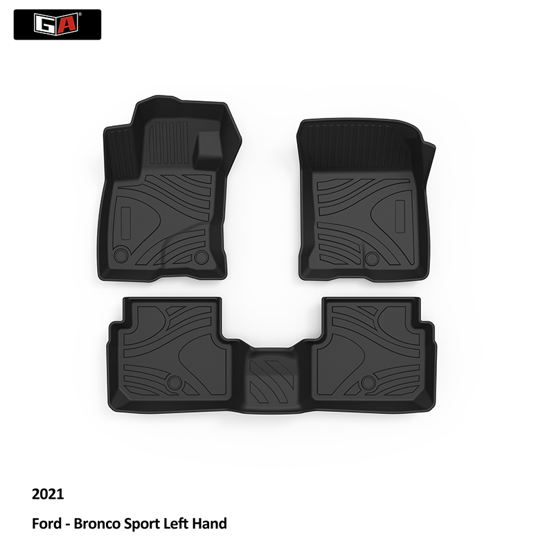 3D Car Floor Mat for 2021 Ford - Bronco Sport Car Mat for Ford Car Mats