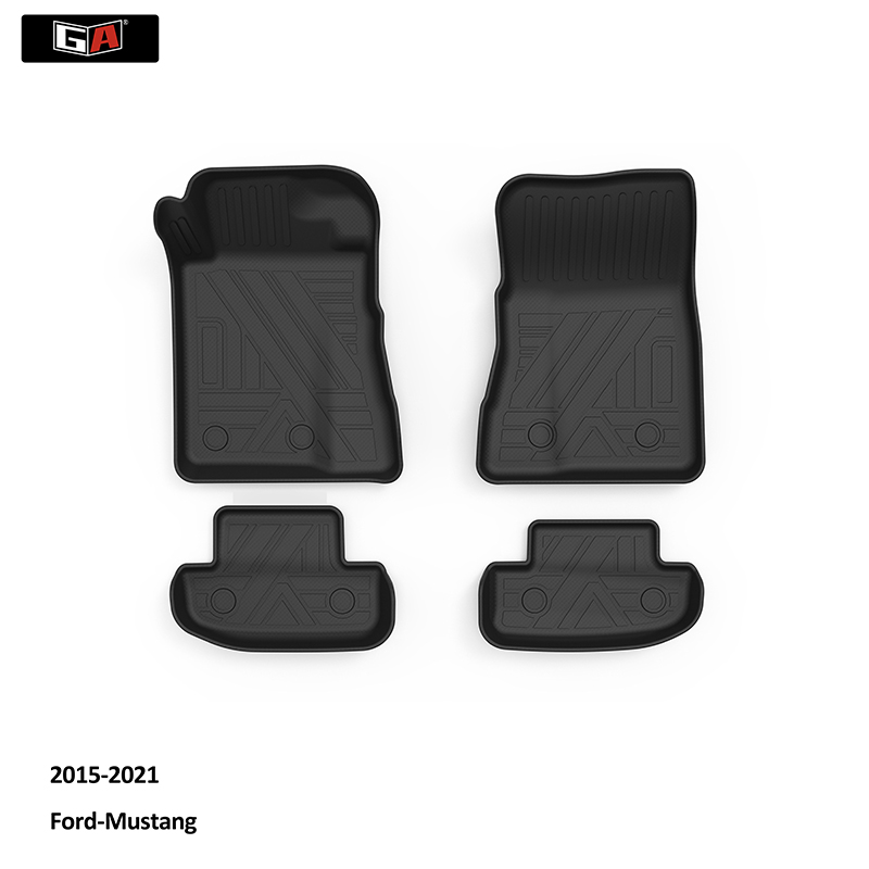 Durable TPE Car Mats Car Floor Mats Foot Mat for Ford-Mustang 2015-2021 Waterproof Interior Accessor