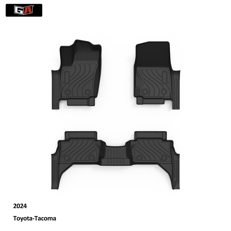 TPE Wear-Resistant Car Floor Mat with Threshold Interior Car Accessories for 2024 Toyota Tacoma