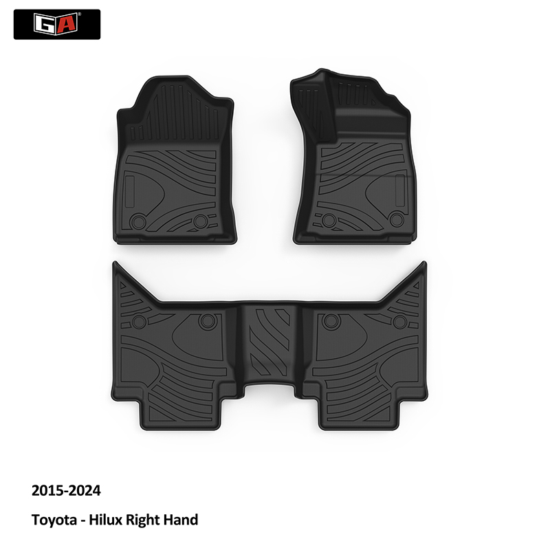GA Custom Fit All Weather 3D Floor Mat Car Foot Matting for Toyota Hilux RHD 2015-2024 Accessories