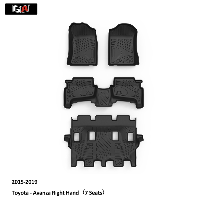 GA Luxury Anti Slip Car Floor Mats Car Carpets for Toyota - Avanza 2015-2019 Accessories