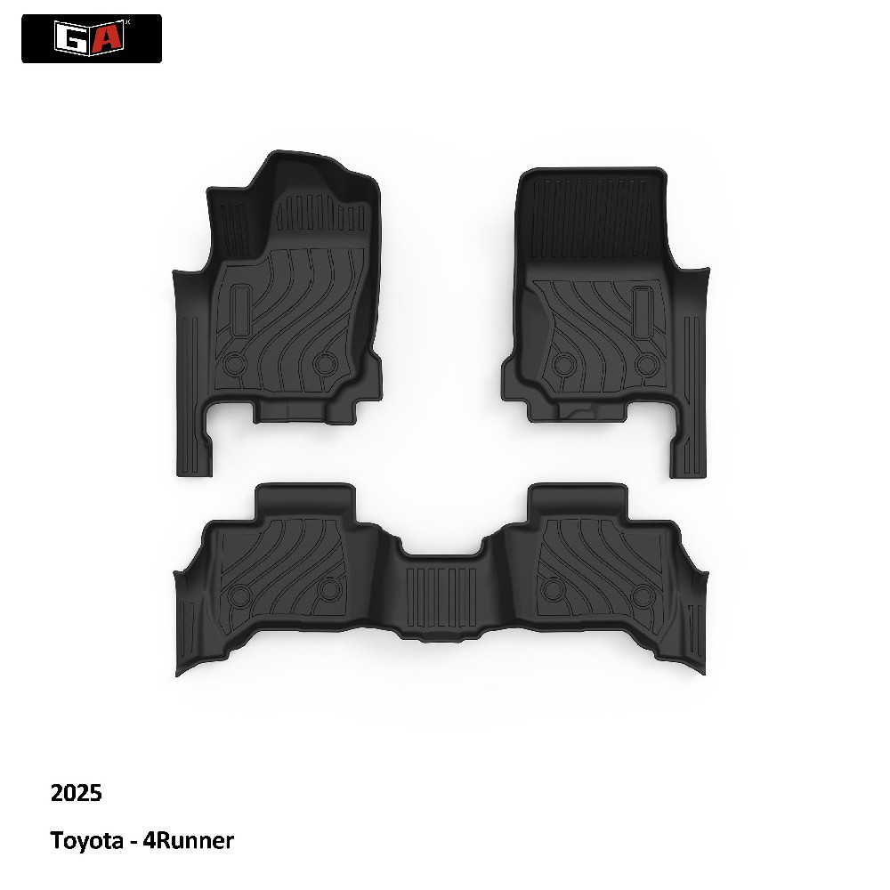 GA 3D Car Floor Mats for 2025 Toyota 4Runner Waterproof Non-slip TPE Carpet Foot Mats