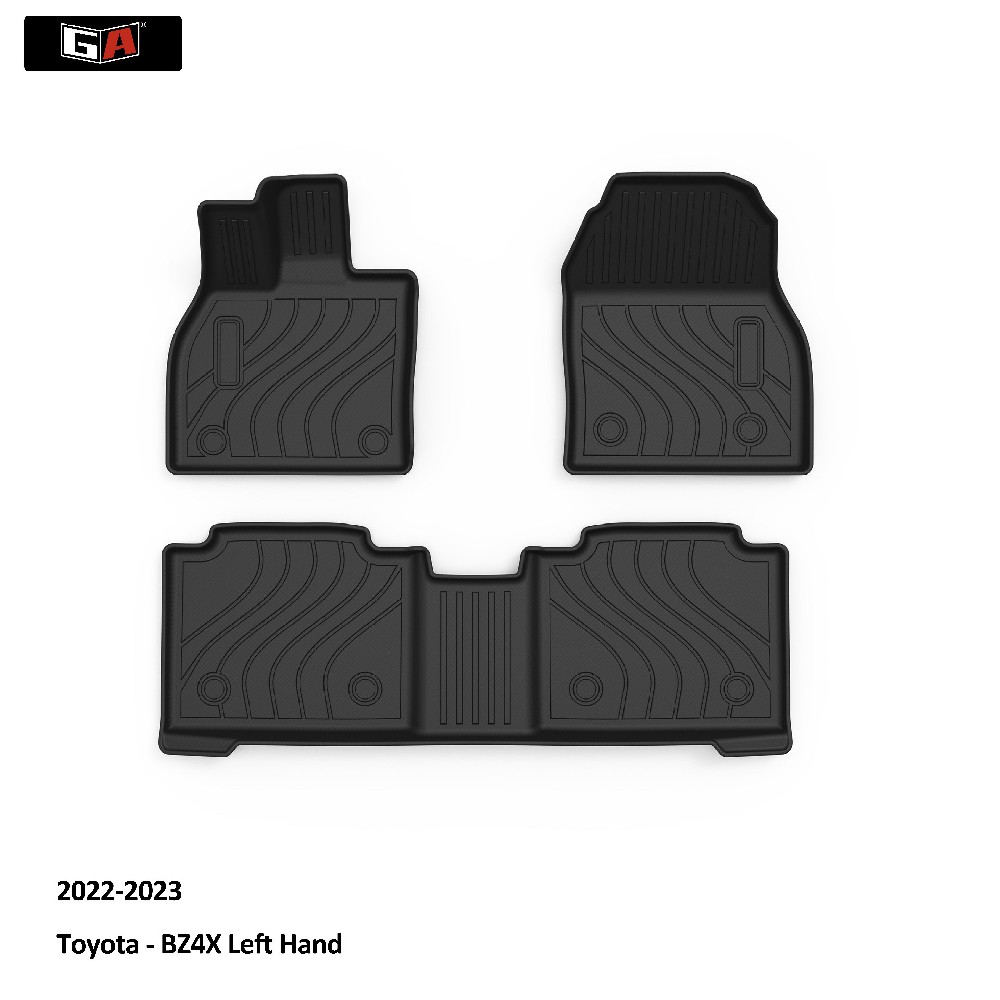 GA 3 Pcs Waterproof Foot Mat Left Hand Drive TPE Floor Mat for 2022-2023 Toyota BZ4X LHD