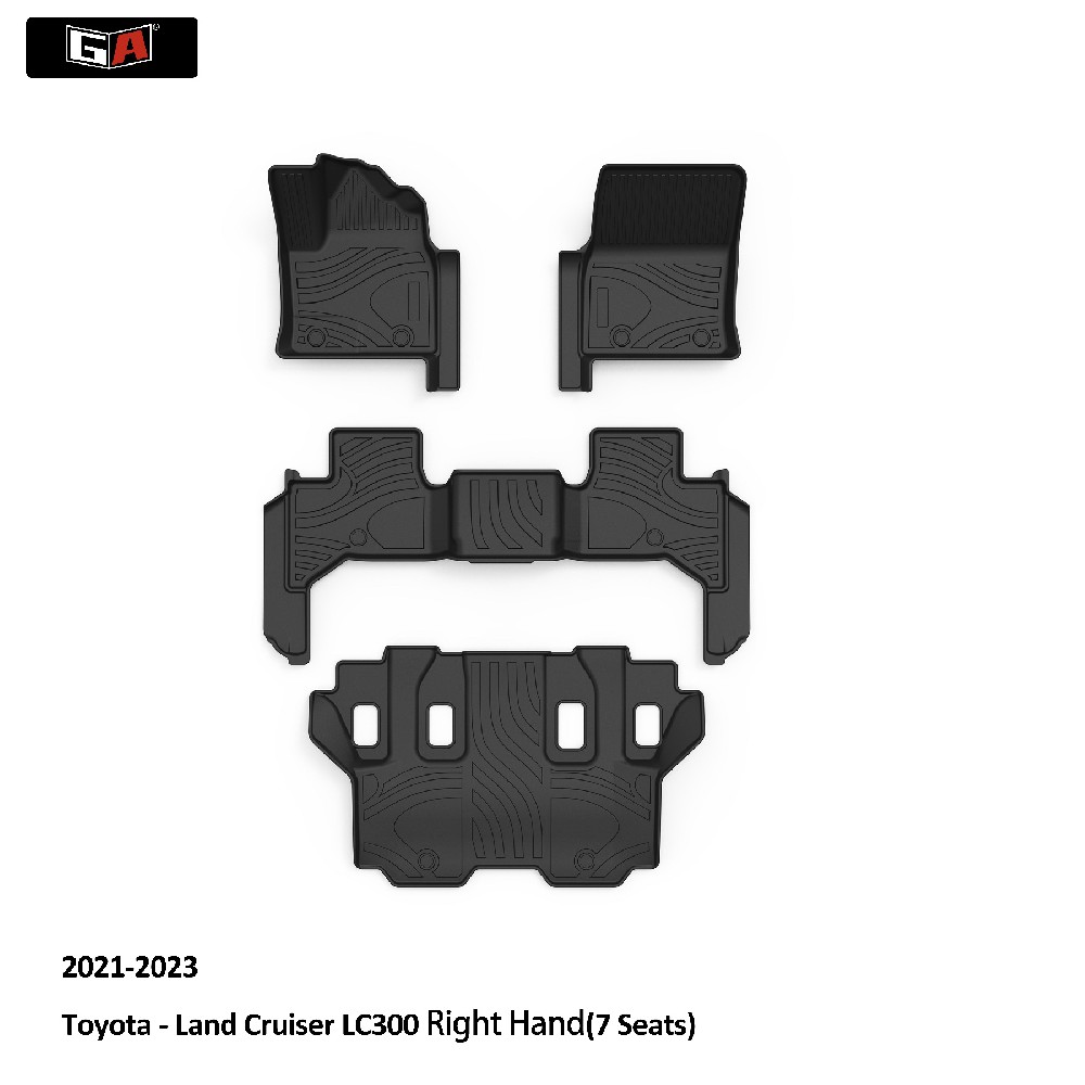 GA 3D Floor Mats for Toyota-Land Cruiser LC300 Right Hand Accessory Auto Parts TPE Car Mats