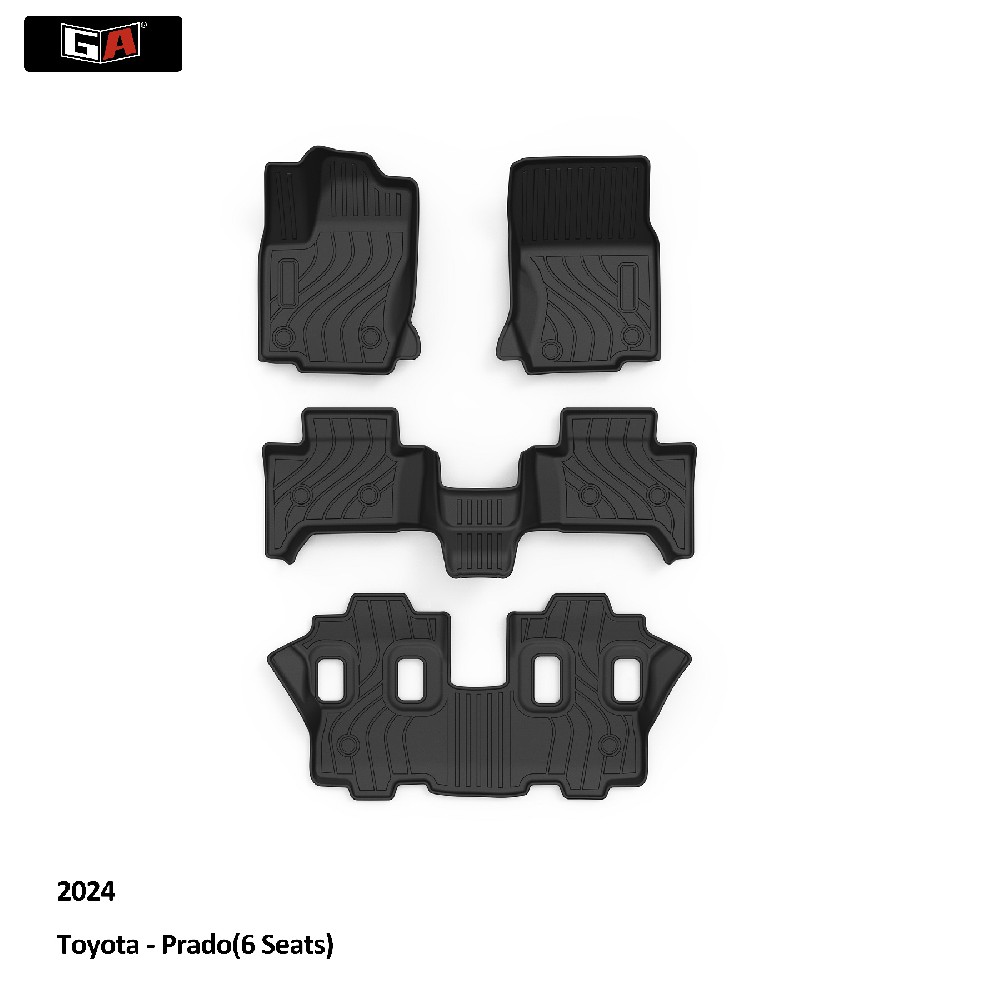 GA Custom Fit TPE Floor Mat for 6 Seats 2024 Toyota Prado Eco-friendly Car Mat Car Accessories