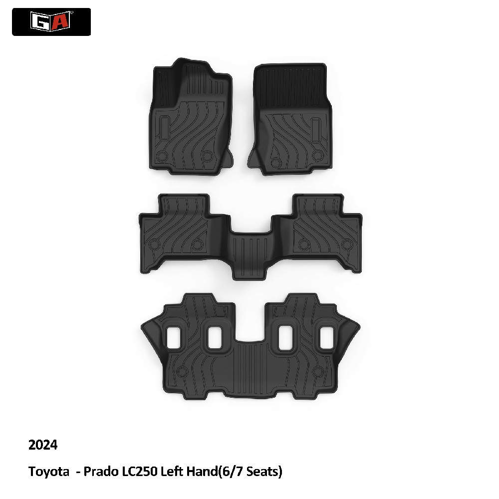 GA Wholesale Auto Accessories 3D TPE Car Floor Mats for Toyota Prado Left Hand 2024 Car Mat