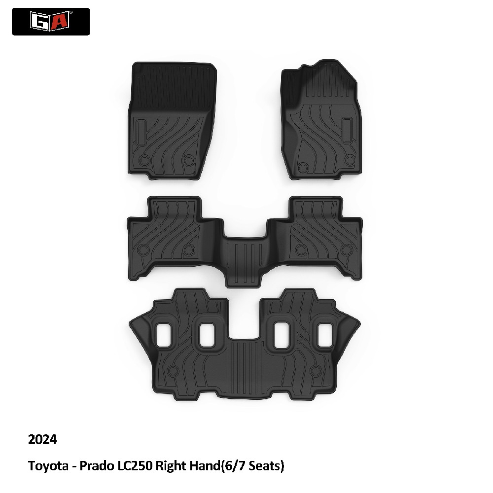 GA Wholesale Auto Accessories 3D TPE Car Floor Mats for Toyota Prado Right Hand 2024 Car Mat