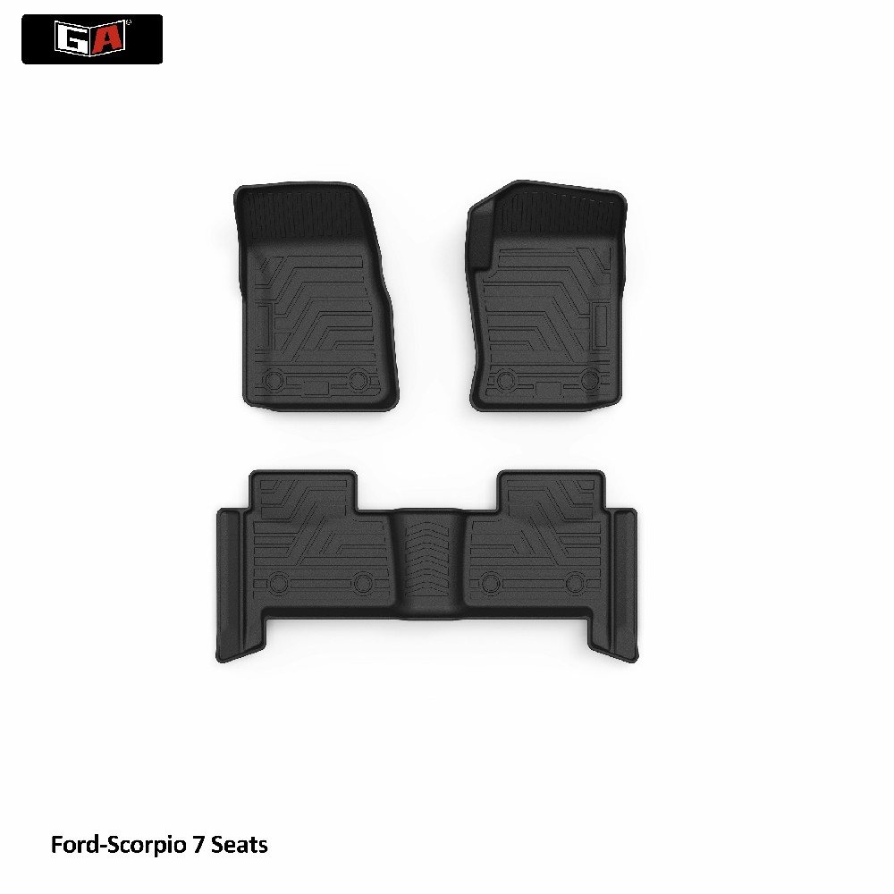 GA Factory 3D TPE Mats Close Fit for Ford Scorpio 7 Seats Non Slip Easy-clean Car Floor Foot Mats