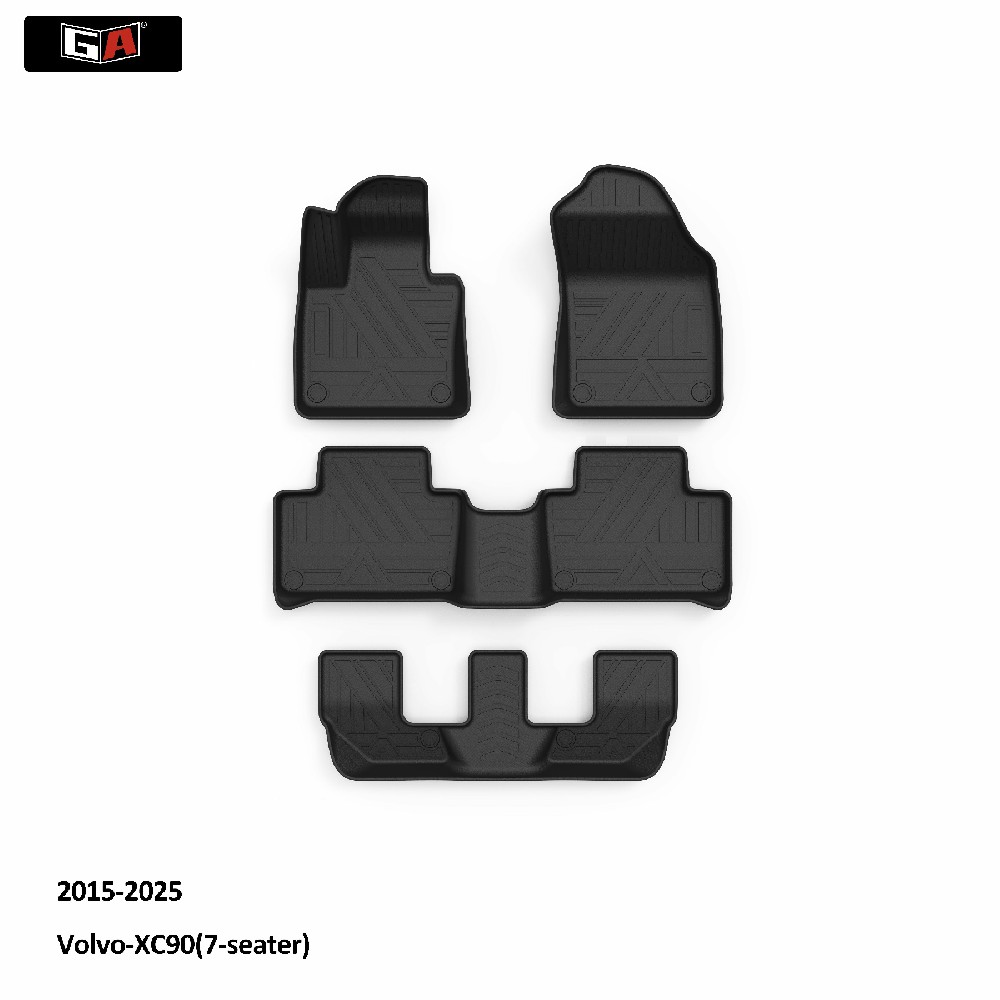 GA Hot Sale 3D Floor Mats for 7 Seats Volvo XC90 2015-2025 TPE Anti-slip Car Foot Mat Car Accessory