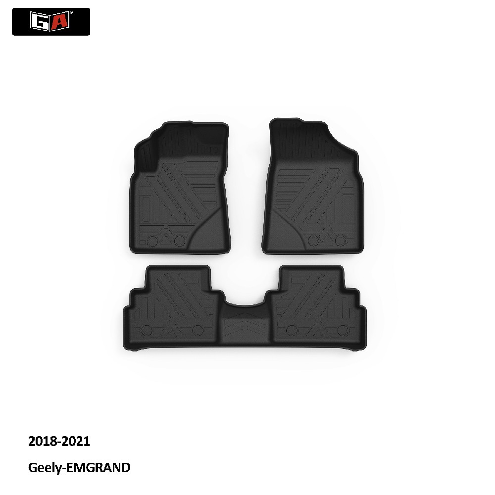 GA Luxury 3D TPE Car Mats Fit for Geely EMGRAND 2018-2021 Oil-proof Car Floor Mats