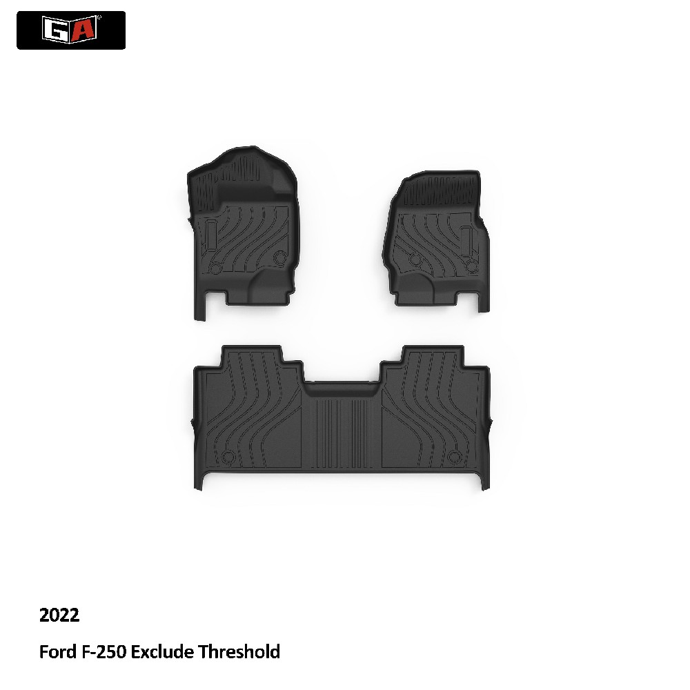GA Eco 3D TPE Close Fit Car Floor Mats for Ford F-250 2022 Non-slip Easy-clean Car Foot Mats