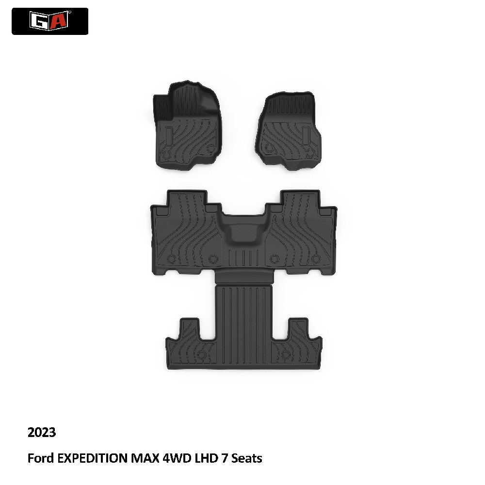 GA 3D TPE Car Floor Mats Fit for Ford EXPEDITION 2023 Anti Slip Easy-clean Odorless Car Mats