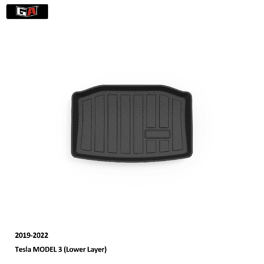 GA Eco TPE Trunk Mat Fit for Tesla MODEL3 2019-2022 Anti-scratch Oil-proof Car Rear Cargo Mat
